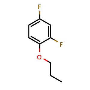 Chemical structure of 2,4-Difluoro-1-propoxybenzene , CAS 259655-00-0, AChemBlock N26501