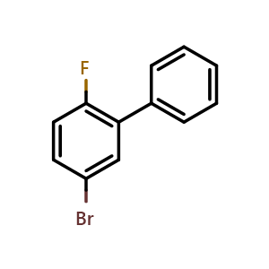 Chemical structure of 5-Bromo-2-fluorobiphenyl , CAS 1809168-63-5, AChemBlock N26520
