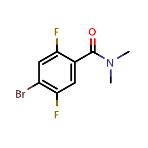 Chemical structure of 4-Bromo-2,5-difluoro-N,N-dimethylbenzamide , CAS 1449008-10-9, AChemBlock N26643