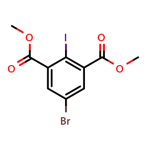 Chemical structure of dimethyl 5-bromo-2-iodoisophthalate , CAS 1428236-23-0, AChemBlock N26658