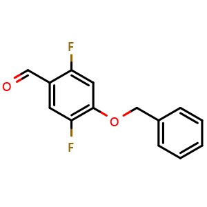 Chemical structure of 2,5-Difluoro-4-(phenylmethoxy)benzaldehyde , CAS 918524-86-4, AChemBlock N26691