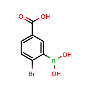 Chemical structure of 2-Bromo-5-carboxyphenylboronic acid , CAS 1448312-00-2, AChemBlock N26694