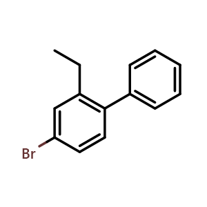 Chemical structure of 4-Bromo-2-ethylbiphenyl , CAS 1809158-13-1, AChemBlock N26704