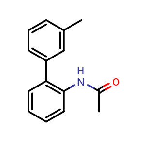 Chemical structure of 2-Acetamino-3'-methylbiphenyl , CAS 869631-33-4, AChemBlock N26705