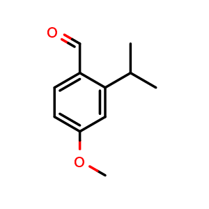 Chemical structure of 2-Isopropyl-4-methoxybenzaldehyde , CAS 181035-59-6, AChemBlock N26755
