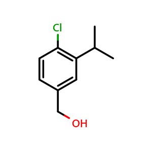 Chemical structure of (4-Chloro-3-isopropylphenyl)methanol , CAS 1809157-94-5, AChemBlock N26763