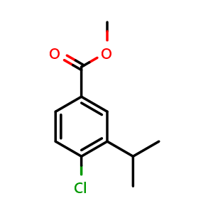 Chemical structure of Methyl 4-chloro-3-isopropylbenzoate , CAS 1809168-66-8, AChemBlock N26788