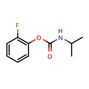 Chemical structure of 2-Fluorophenyl isopropylcarbamate , CAS 199585-08-5, AChemBlock N26830