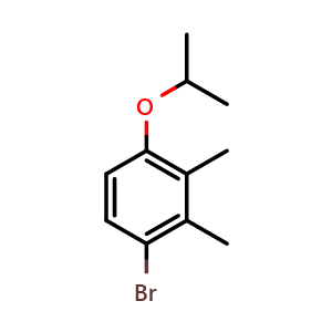 Chemical structure of 4-Bromo-2,3-dimethyl-1-isopropoxybenzene , CAS 1428234-69-8, AChemBlock N26897