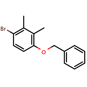 Chemical structure of 1-Bromo-2,3-dimethyl-4-(phenylmethoxy)benzene , CAS 148581-23-1, AChemBlock N26929