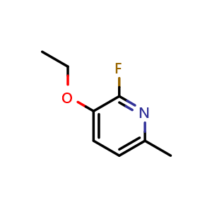 Chemical structure of 3-Ethoxy-2-fluoro-6-methyl-pyridine , CAS 1005515-12-7, AChemBlock N26935