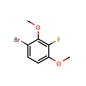 Chemical structure of 4-Bromo-2-fluoro-1,3-dimethoxybenzene , CAS 222547-68-4, AChemBlock N26957