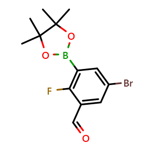 5-bromo-2-fluoro-3-(4,4,5,5-tetramethyl-1,3,2-dioxaborolan-2-yl)benzaldehyde