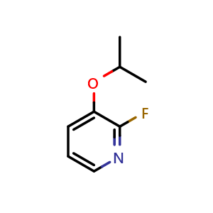 Chemical structure of 2-Fluoro-3-(propan-2-yloxy)pyridine , CAS 1394963-65-5, AChemBlock N27027