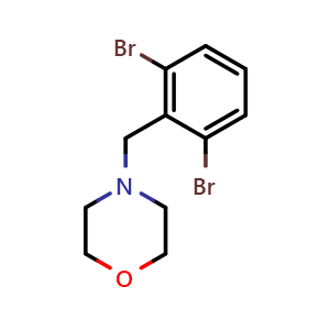 Chemical structure of 4-(2,6-Dibromobenzyl)morpholine , CAS 1414870-68-0, AChemBlock N27035