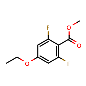 Chemical structure of Methyl 2,6-difluoro-4-ethoxybenxoate , CAS 1351668-30-8, AChemBlock N27094