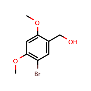 Chemical structure of 5-Bromo-2,4-dimethoxybenzyl alcohol , CAS 181819-62-5, AChemBlock N27205