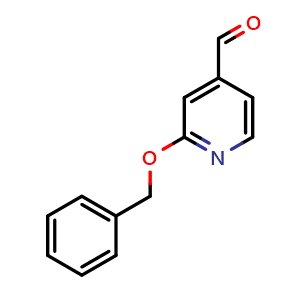 Chemical structure of 2-(Benzyloxy)isonicotinaldehyde , CAS 467236-27-7, AChemBlock N27226