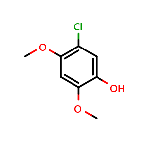 Chemical structure of 5-Chloro-2,4-dimethoxyphenol , CAS 18113-25-2, AChemBlock N27260