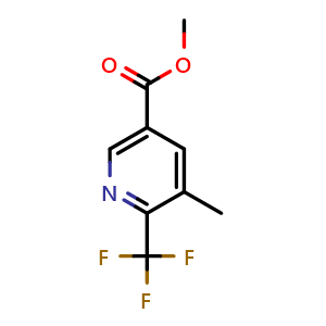 Chemical structure of Methyl 5-methyl-6-(trifluoromethyl)nicotinate , CAS 1198016-46-4, AChemBlock N27261