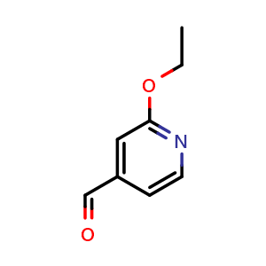 Chemical structure of 2-Ethoxypyridine-4-carboxaldehyde , CAS 1211587-25-5, AChemBlock N27272