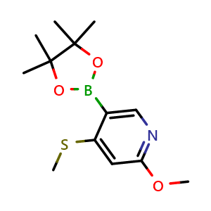 2-methoxy-4-(methylthio)-5-(4,4,5,5-tetramethyl-1,3,2-dioxaborolan-2-yl)pyridine