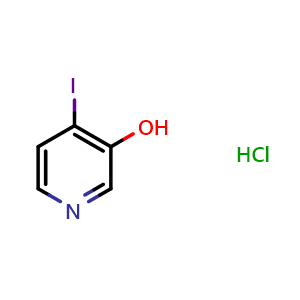 Chemical structure of 3-Hydroxy-4-iodopyridine HCl , CAS 2056110-57-5, AChemBlock N27325