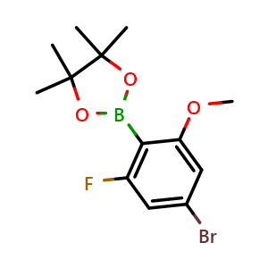 2-(4-bromo-2-fluoro-6-methoxyphenyl)-4,4,5,5-tetramethyl-1,3,2-dioxaborolane