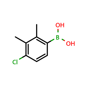 Chemical structure of 4-Chloro-2,3-dimethylphenylboronic acid , CAS 2121511-58-6, AChemBlock N27356