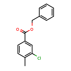 Chemical structure of Benzyl 3-chloro-4-methylbenzoate , CAS 2056110-37-1, AChemBlock N27362