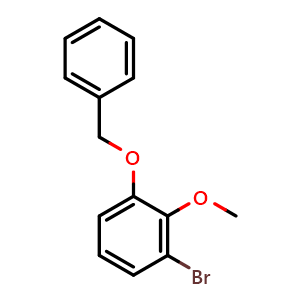 Chemical structure of 1-Bromo-2-methoxy-3-(phenylmethoxy)benzene , CAS 1809161-46-3, AChemBlock N27386