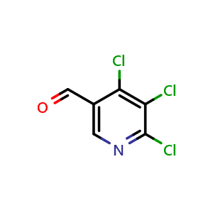 Chemical structure of 2,3,4-Trichloro-5-formylpyridine , CAS 1879026-21-7, AChemBlock N27401