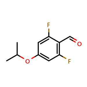Chemical structure of 2,6-Difluoro-4-isopropyloxybenzaldehyde , CAS 1781138-46-2, AChemBlock N27411