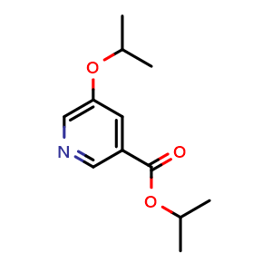 Chemical structure of Isopropyl 5-isopropoxynicotinate , CAS 1394953-96-8, AChemBlock N27425