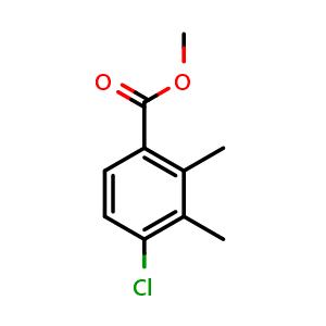 Chemical structure of Methyl 4-Chloro-2,3-dimethylbenzoate , CAS 5628-67-1, AChemBlock N27426