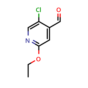 Chemical structure of 5-Chloro-2-ethoxy-pyridine-4-carbaldehyde , CAS 2056110-42-8, AChemBlock N27447