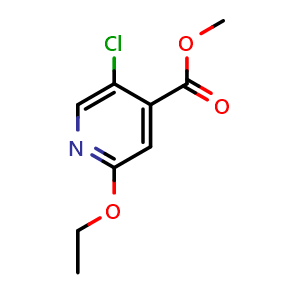 Chemical structure of Methyl 5-chloro-2-ethoxypyridine-4-carboxylate , CAS 2056110-54-2, AChemBlock N27456