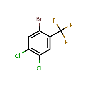 Chemical structure of 2-Bromo-4,5-dichlorobenzotrifluoride , CAS 1809157-92-3, AChemBlock N27461