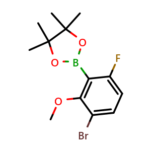 2-(3-bromo-6-fluoro-2-methoxyphenyl)-4,4,5,5-tetramethyl-1,3,2-dioxaborolane
