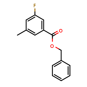 Chemical structure of Benzyl 3-fluoro-5-methylbenzoate , CAS 2070896-26-1, AChemBlock N27473