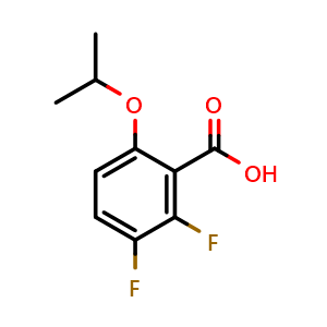 Chemical structure of 2,3-Difluoro-6-isopropoxybenzoic acid , CAS 1917346-66-7, AChemBlock N27479