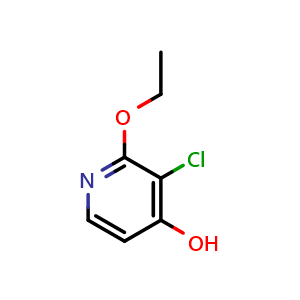 Chemical structure of 3-Chloro-2-ethoxypyridin-4-ol , CAS 2056110-43-9, AChemBlock N27488