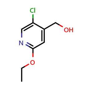 Chemical structure of (5-Chloro-2-ethoxypyridin-4-yl)methanol , CAS 1595902-11-6, AChemBlock N27570