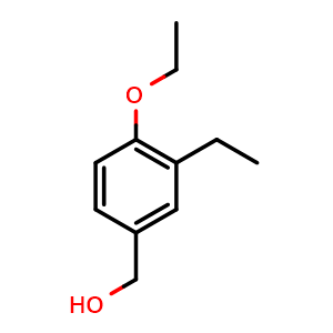 Chemical structure of 4-Ethoxy-3-ethylbenzyl alcohol , CAS 2027537-25-1, AChemBlock N27610