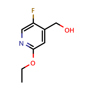 Chemical structure of (2-Ethoxy-5-fluoropyridin-4-yl)methanol , CAS 1809158-12-0, AChemBlock N27615