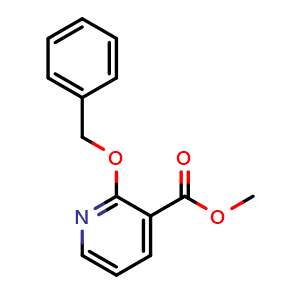 Chemical structure of 2-Benzyloxy-nicotinic acid methyl ester , CAS 52513-17-4, AChemBlock N27616