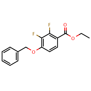 Chemical structure of Ethyl 4-(benzyloxy)-2,3-difluorobenzoate , CAS 1879026-11-5, AChemBlock N27622