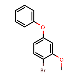 Chemical structure of 2-Methoxy-4-phenoxybromobenzene , CAS 194204-29-0, AChemBlock N27693