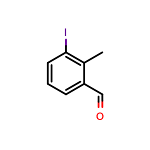 Chemical structure of 3-Iodo-2-methylbenzaldehyde , CAS 848444-83-7, AChemBlock N27701