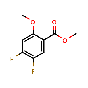 Chemical structure of 4,5-Dfluoro-2-methoxybenzoic acid methyl ester , CAS 1261444-15-8, AChemBlock N27726
